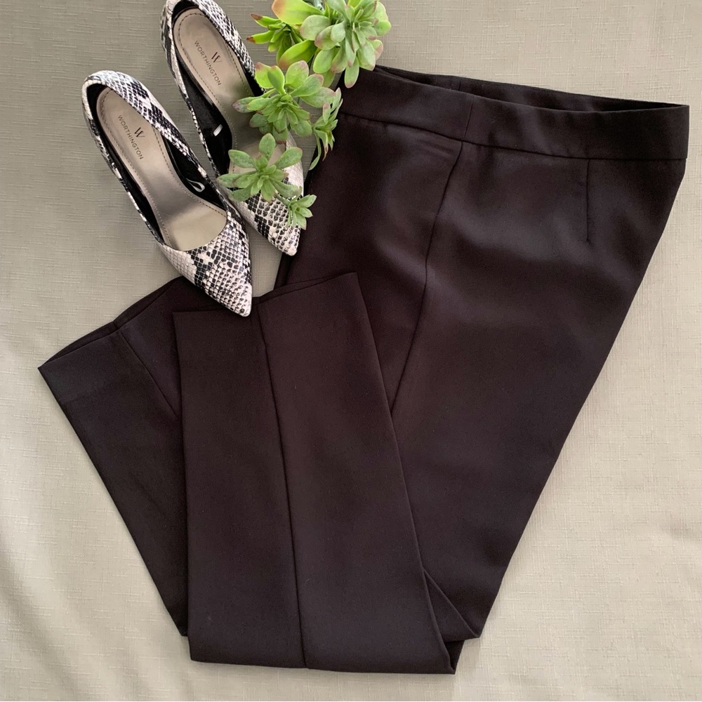 Talbots straight leg black fully lined slacks.  Sized 6P.